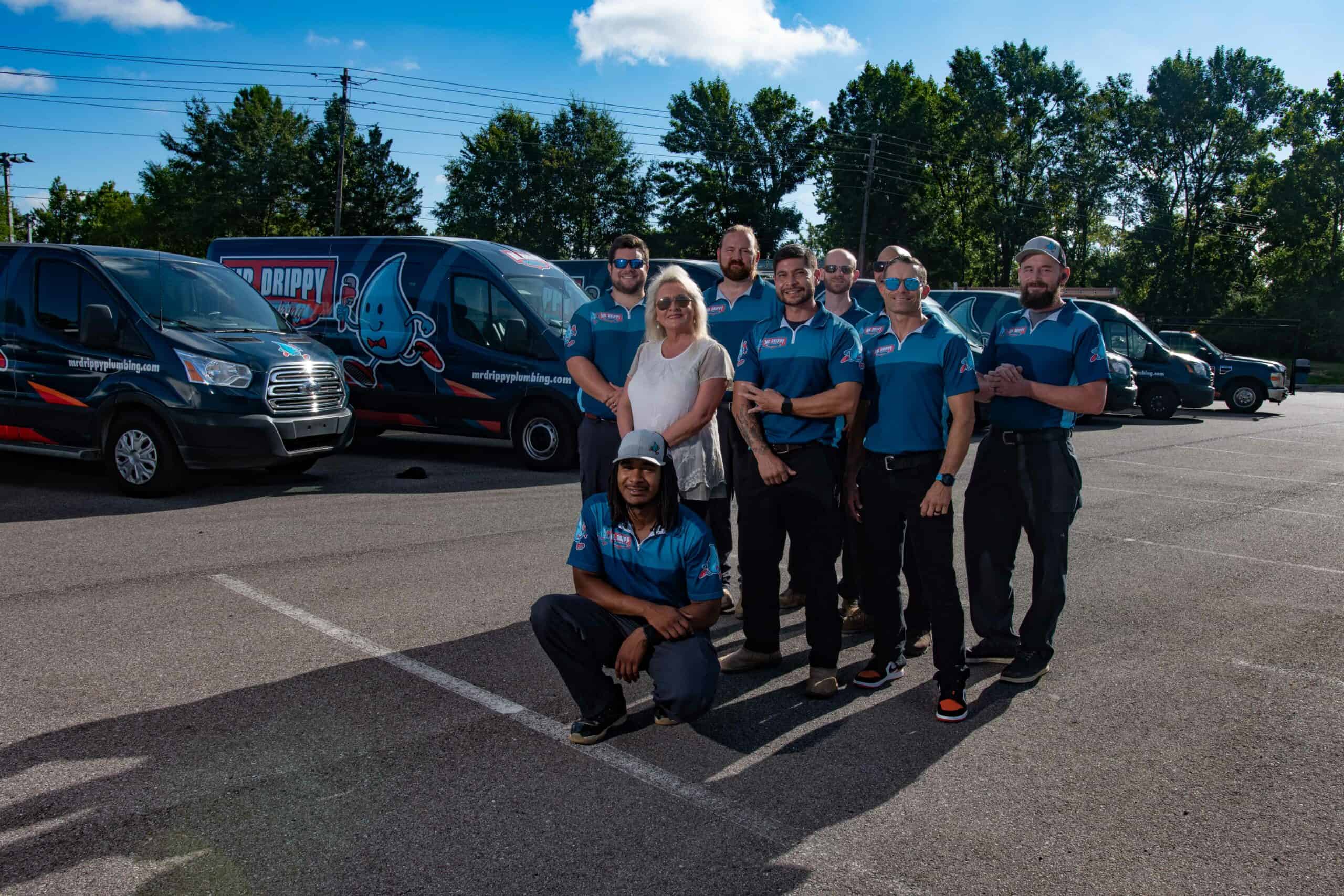 Mr-Drippy-Plumbing-Team-and-Van
