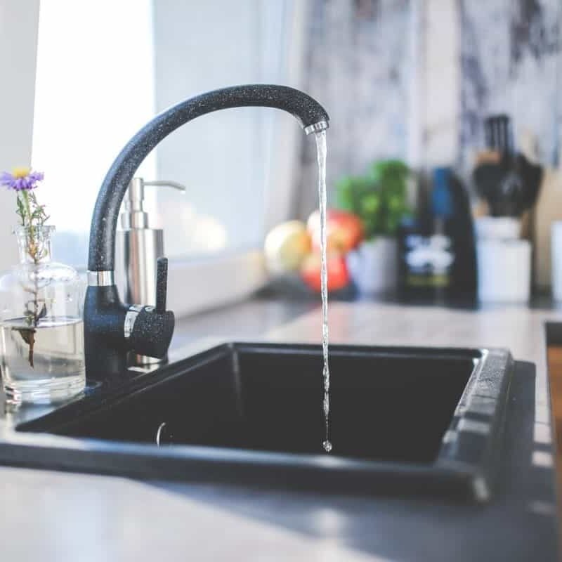 Flowing-Water-On-Faucet