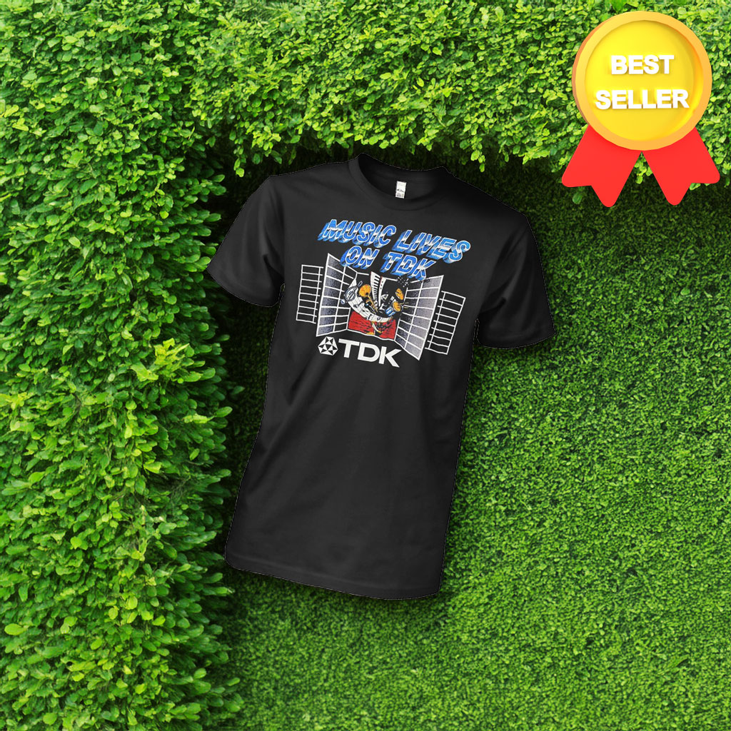 Music Lives On TDK Retro 80s Vintage Style Shirt