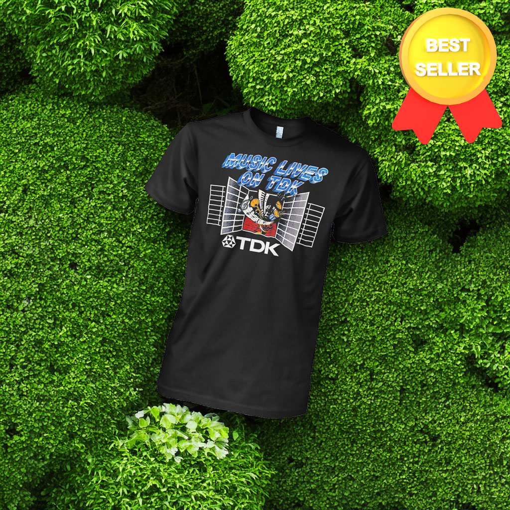 Music Lives On TDK Retro 80s Vintage Style Shirt