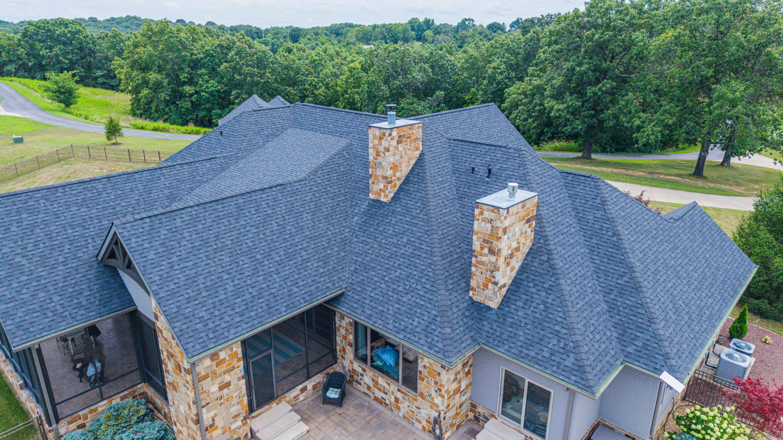 High-quality roofing installation with asphalt shingles in Midwest Roofing project.