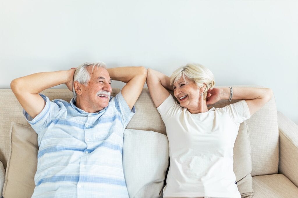 COUPLE ENJOYING CLEAN AIR WITH AERUS AIR SCRUBBER