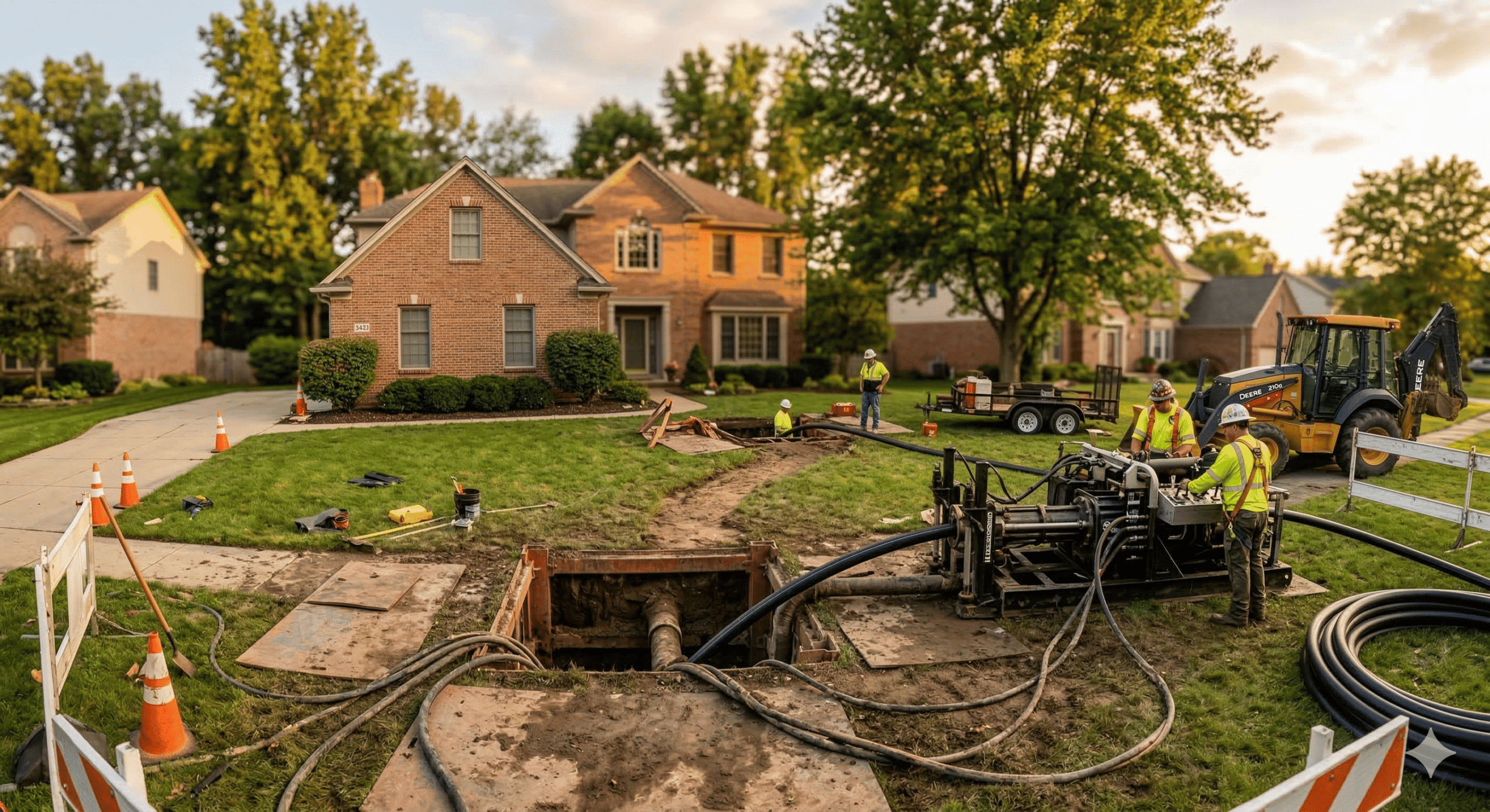 Severely corroded and cracked cast iron sewer pipe removed during replacement in a Michigan home
