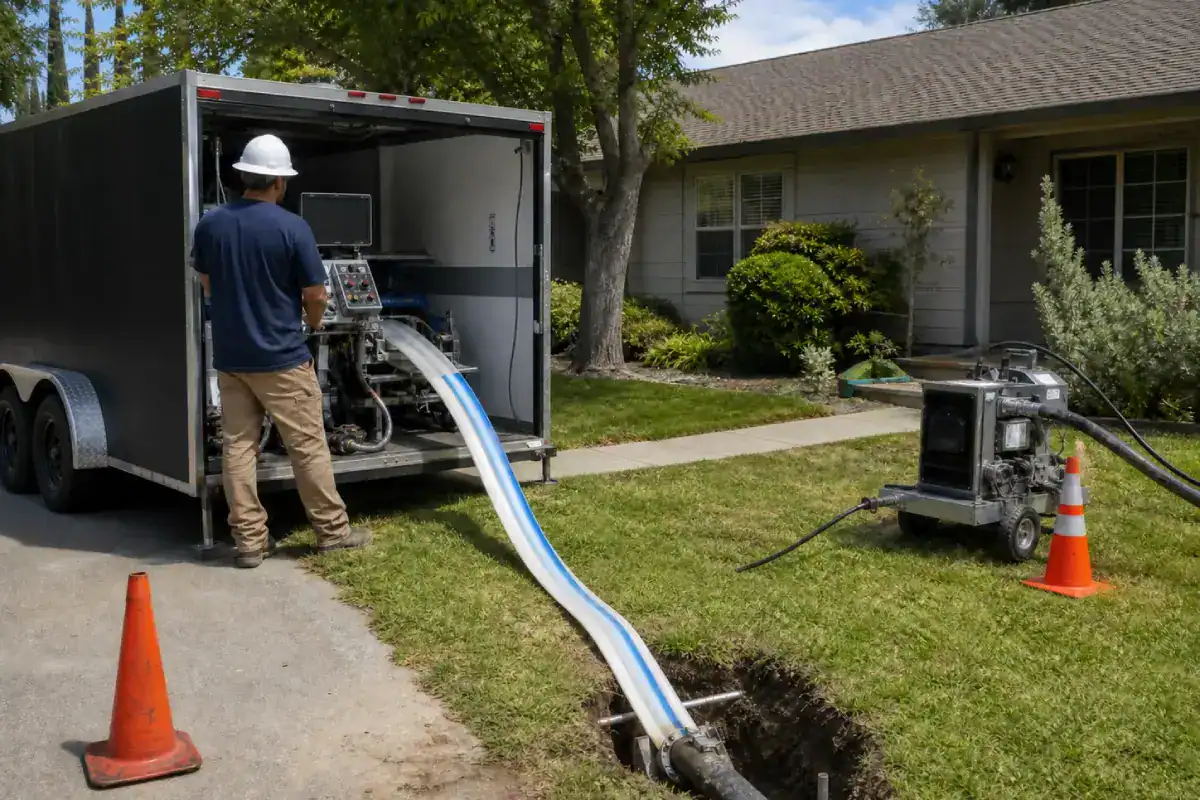 Trenchless sewer line repair on a Warren, MI home with no yard excavation