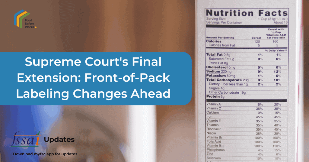 Packaged food product with front-of-pack warning for high sugar content