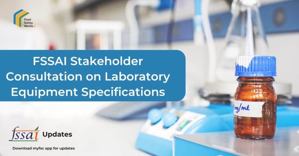 FSSAI notice inviting comments on specifications for GC-MS/MS, LC-MS/MS, ICP-MS, and ICP-OES laboratory equipment.