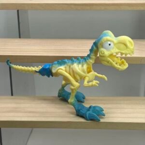 ZURU Smashers Dino Fossil - Blue & Yellow Skeletal T-Rex Figure (Glued & Reinforced)