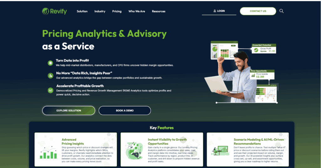Revify homepage dashboard 1