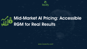 Revify analytics dashboard showcasing AI-driven revenue growth strategies for mid-market businesses.