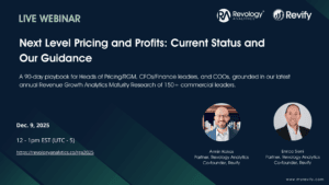 Revify Analytics dashboard showing pricing and profit insights for revenue growth.