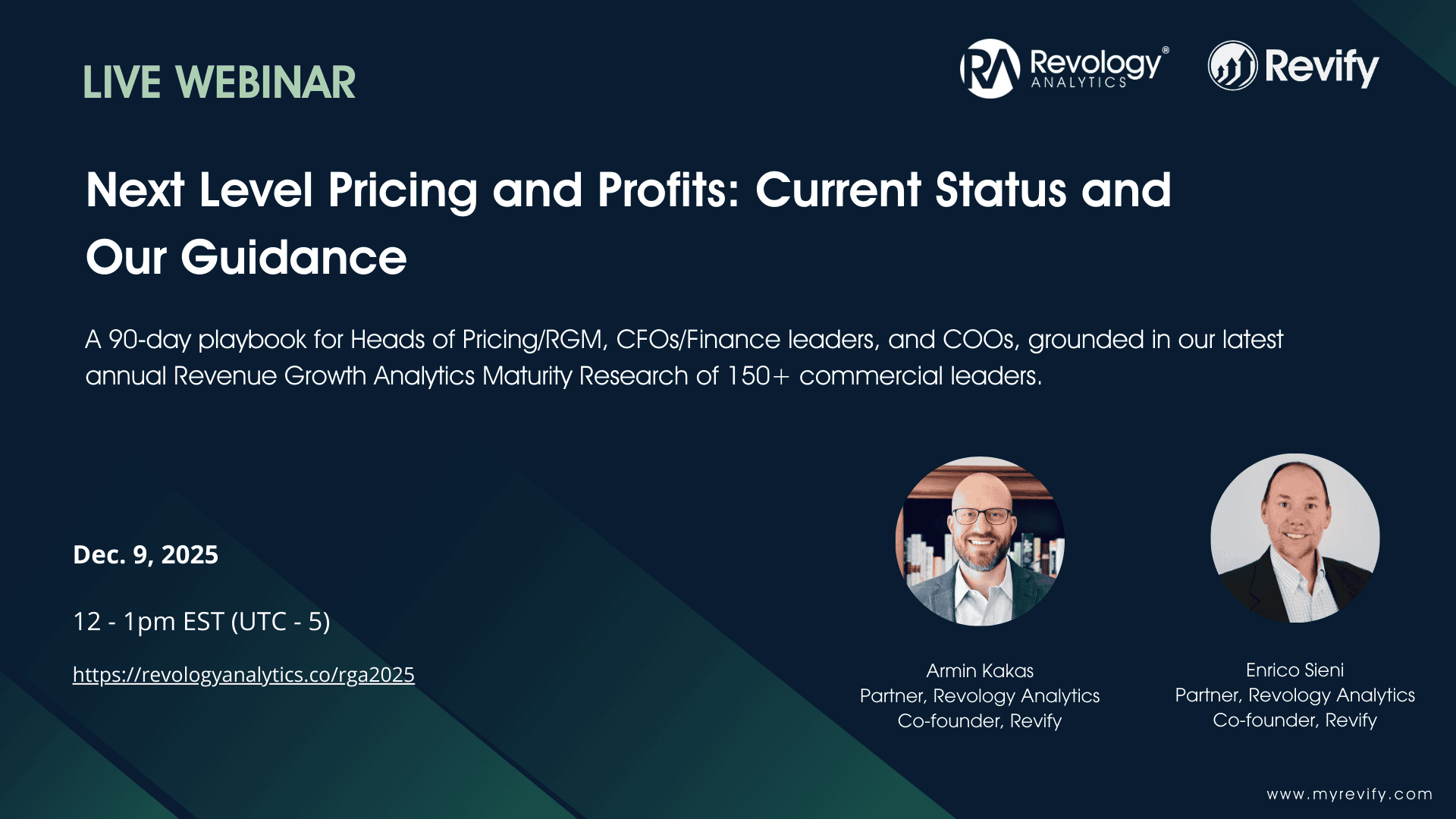 Revify Analytics dashboard showing pricing and profit insights for revenue growth.