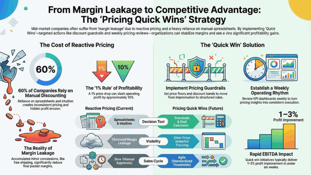 What Are Pricing Quick Wins and How Do You Capture Them in Weeks? — pricing analytics chart: Pricing Quick Wins Strategy…