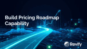 Revify analytics dashboard showing pricing roadmap and growth data.