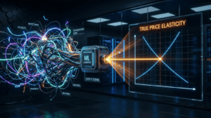Advanced analytics dashboard showing true price elasticity with AI-driven data insights.