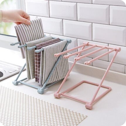 Foldable Dishcloth Shelf – Compact Kitchen Organizer for Efficient Storage