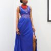 Robe longue brodée