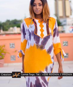 Robe tunique longue brodée