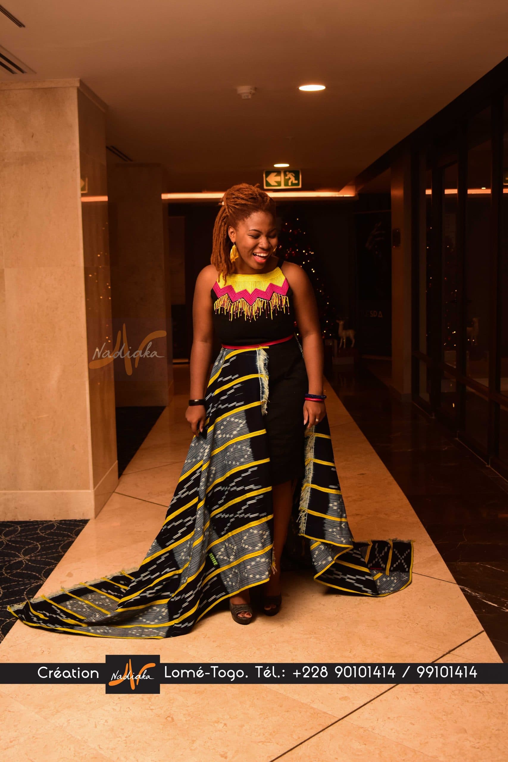 Ensemble robe et jupe traîne