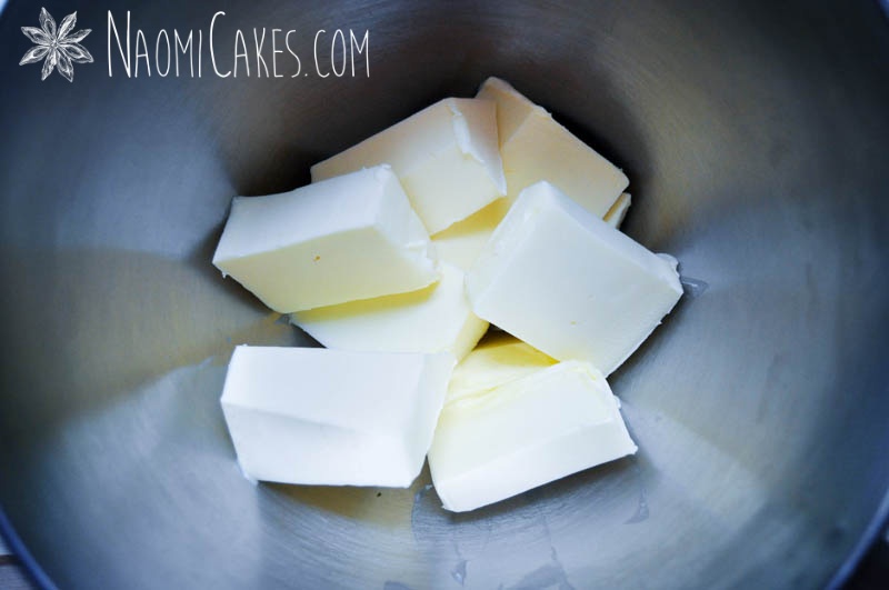 butter in a metal bowl