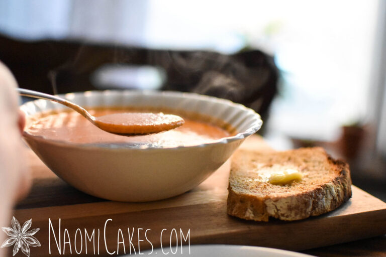 Roasted Tomato Soup with Fresh Basil [Recipe]