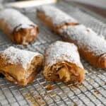 apple strudel with filo pastry