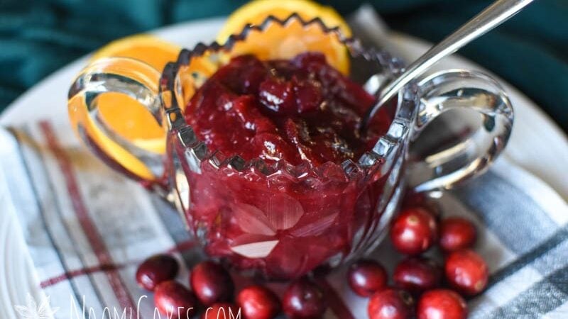 cranberry sauce with orange and cranberries