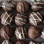 rows of milk chocolate truffles
