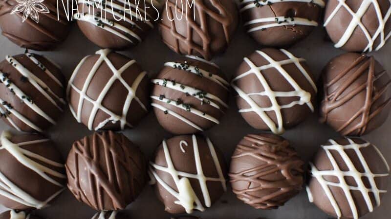 rows of milk chocolate truffles