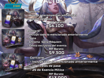 Pase LOL de Nasus Store con contenido exclusivo y niveles de recompensa.
