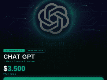 Imagen promocional de Chat GPT en Nasus Store, suscripción mensual.