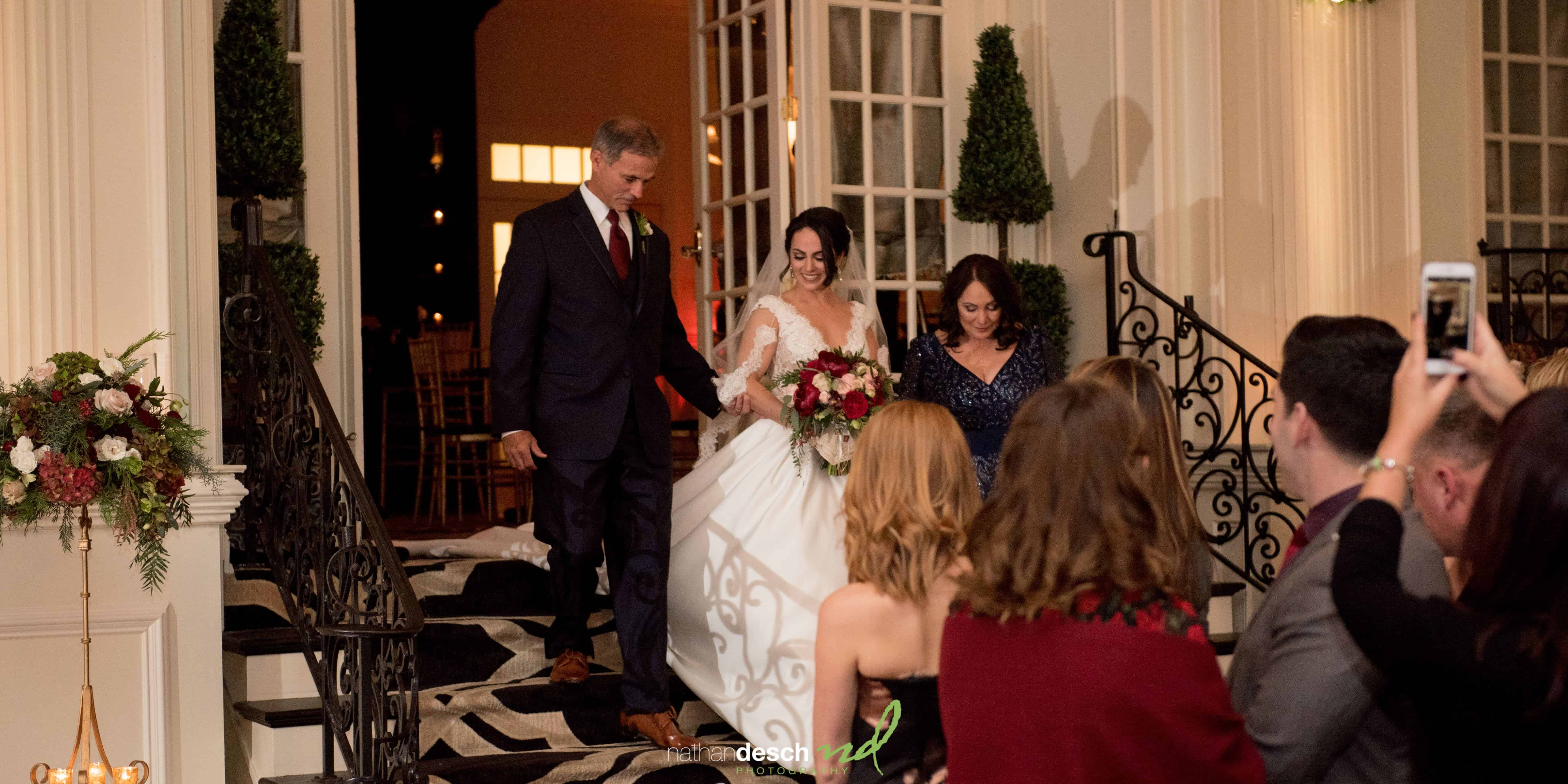 cescaphe ballroom wedding