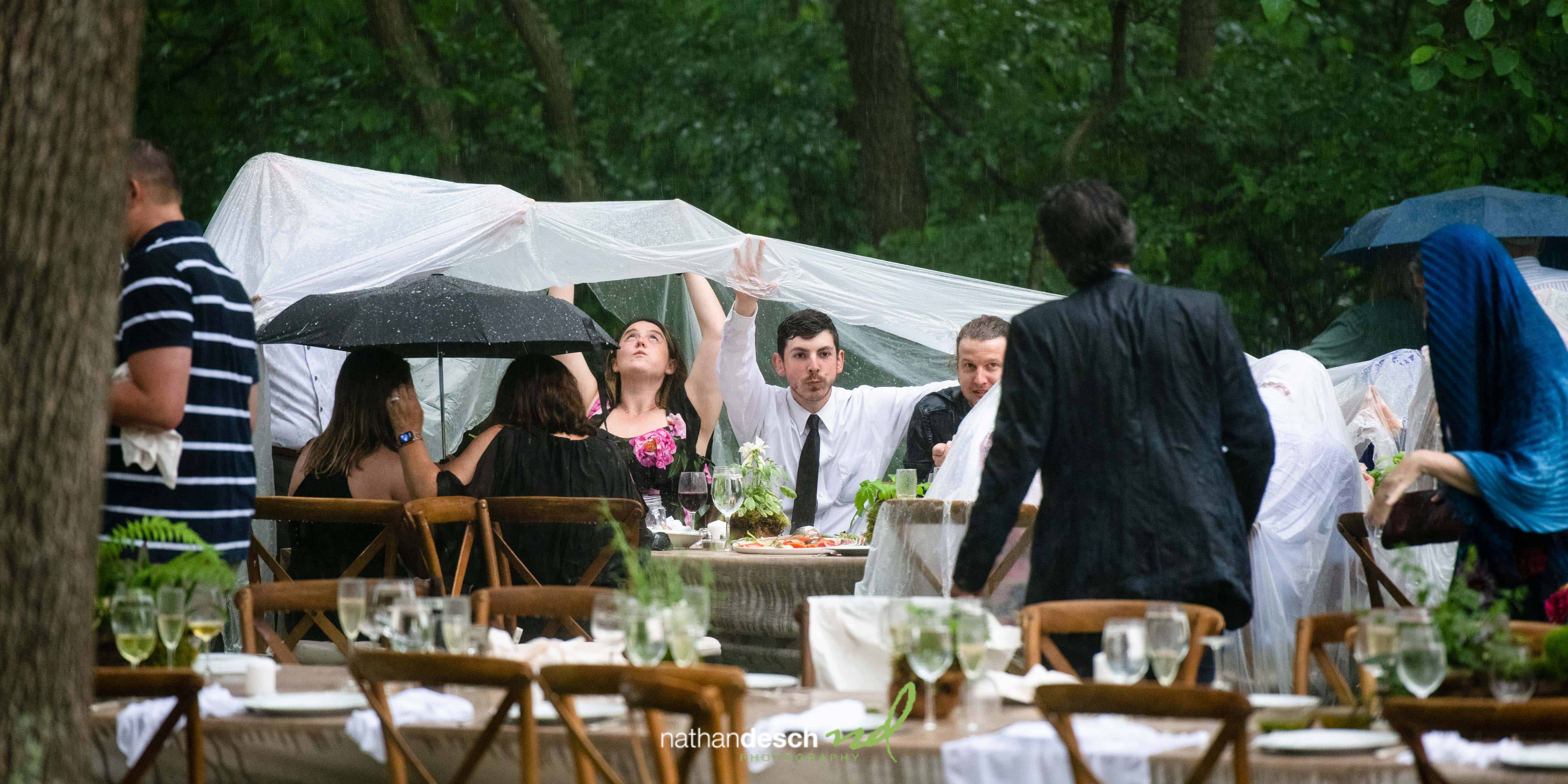 Rainy Wedding Pictures