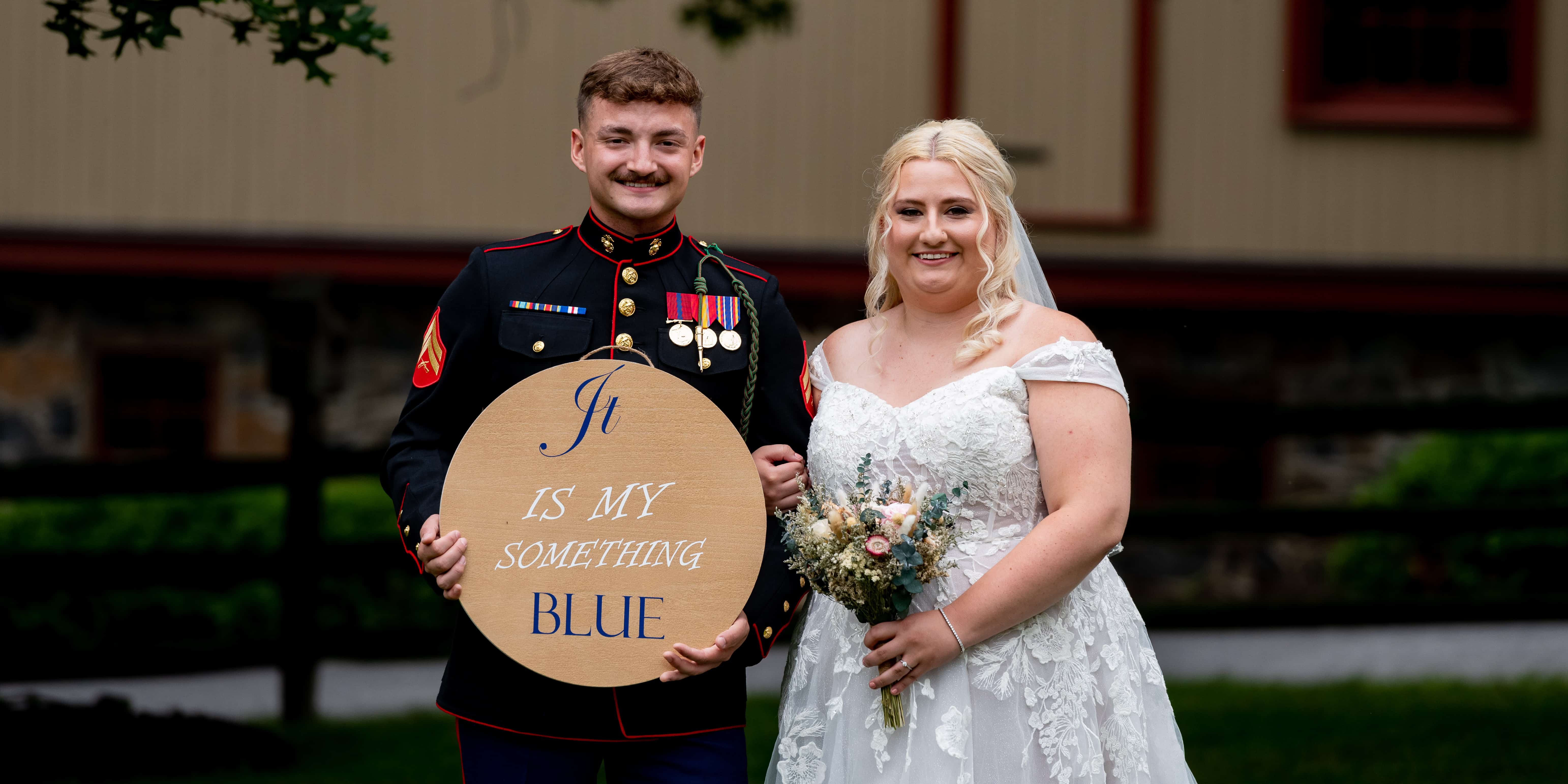 bride and her brother