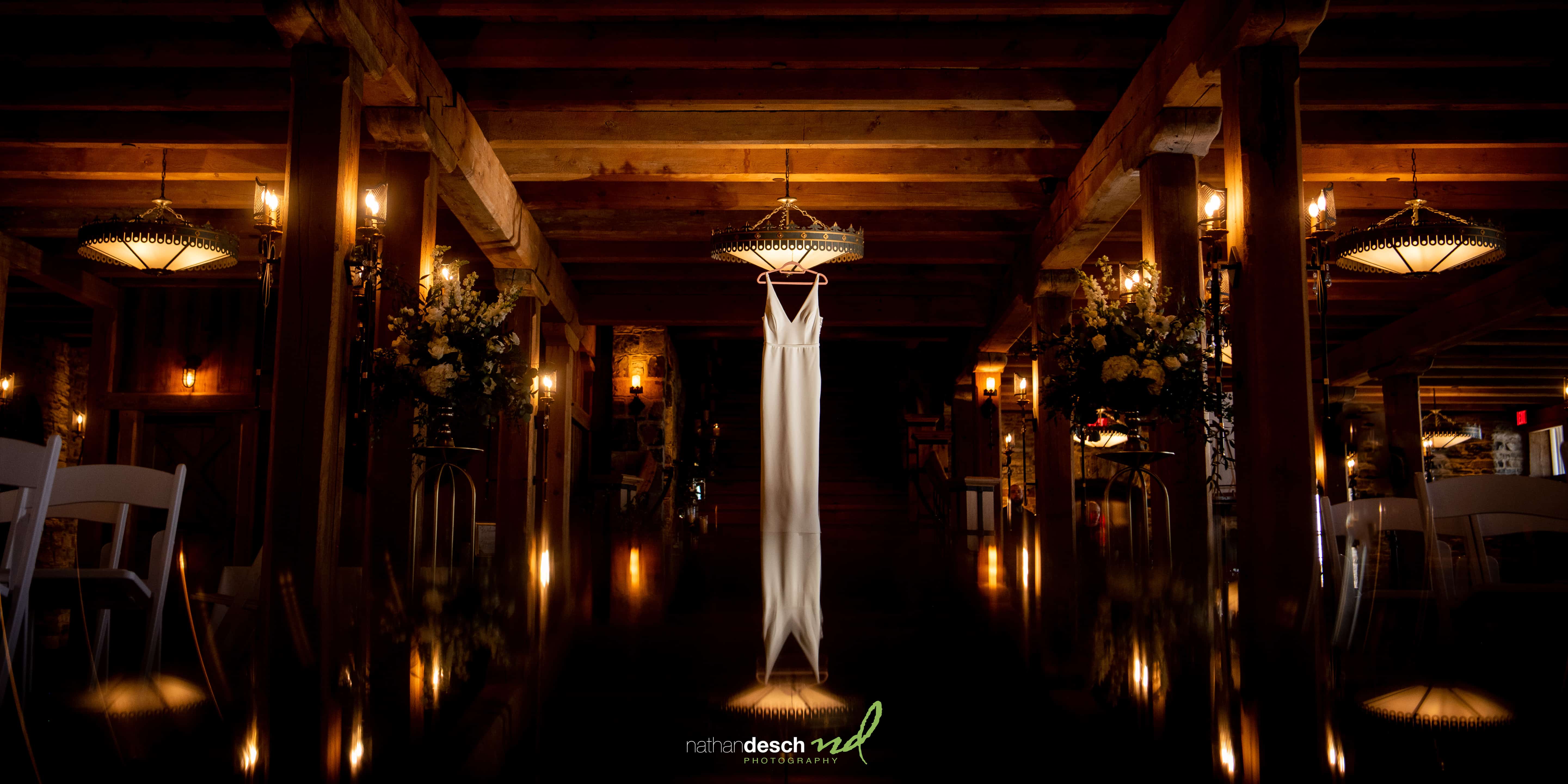dress hanging at the star barn