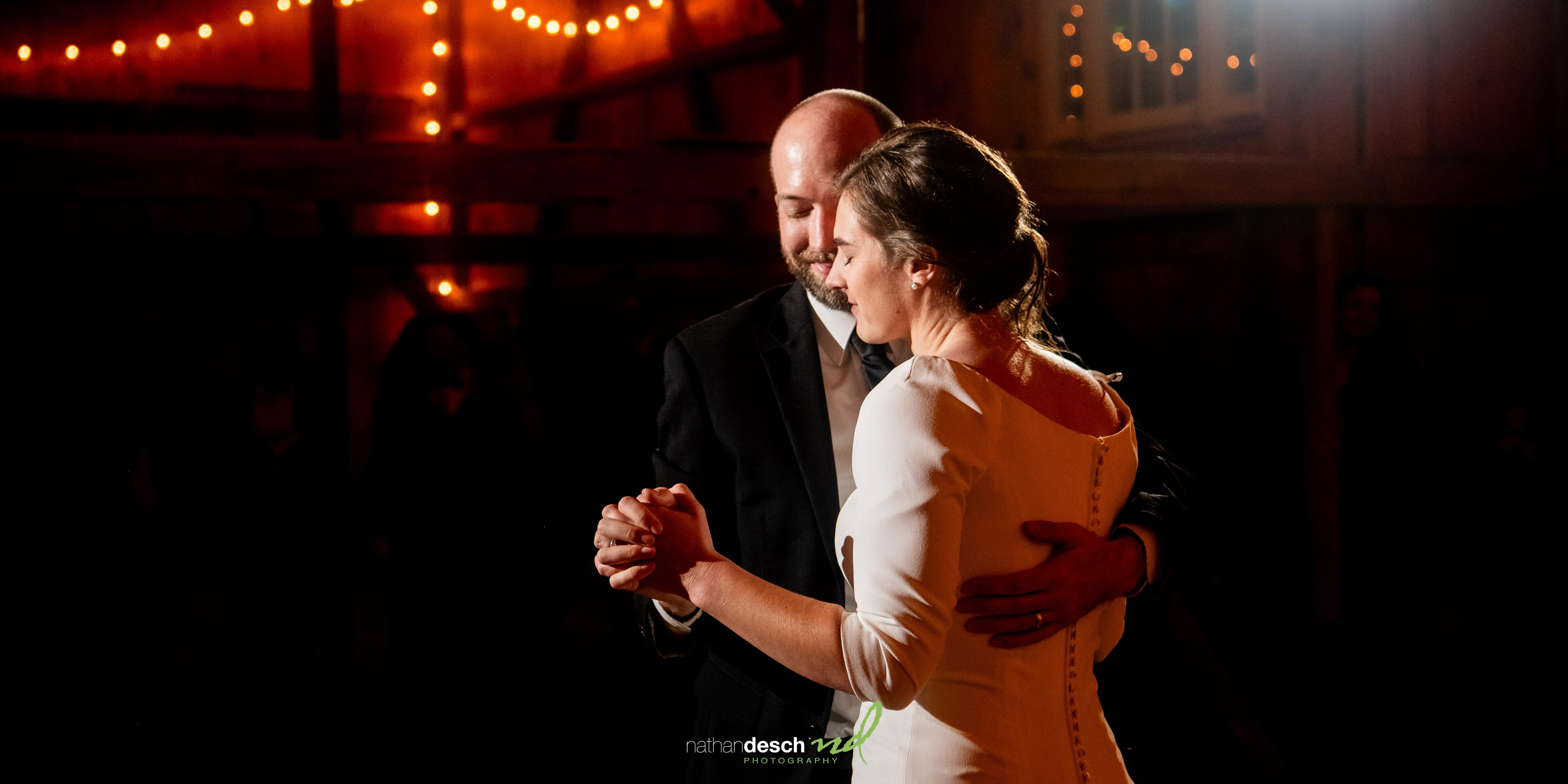 Bride and groom first dance