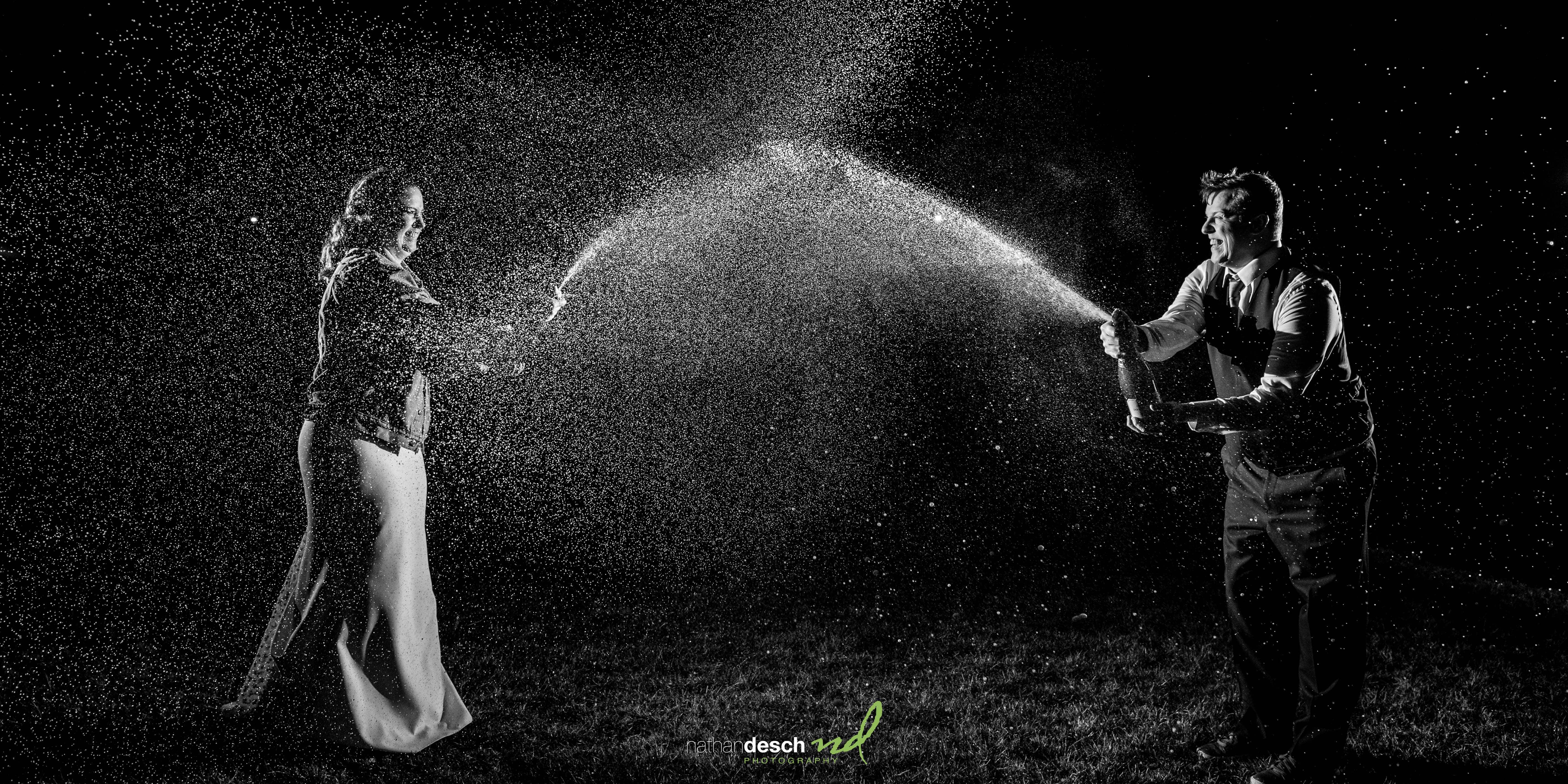 champagne spray shots