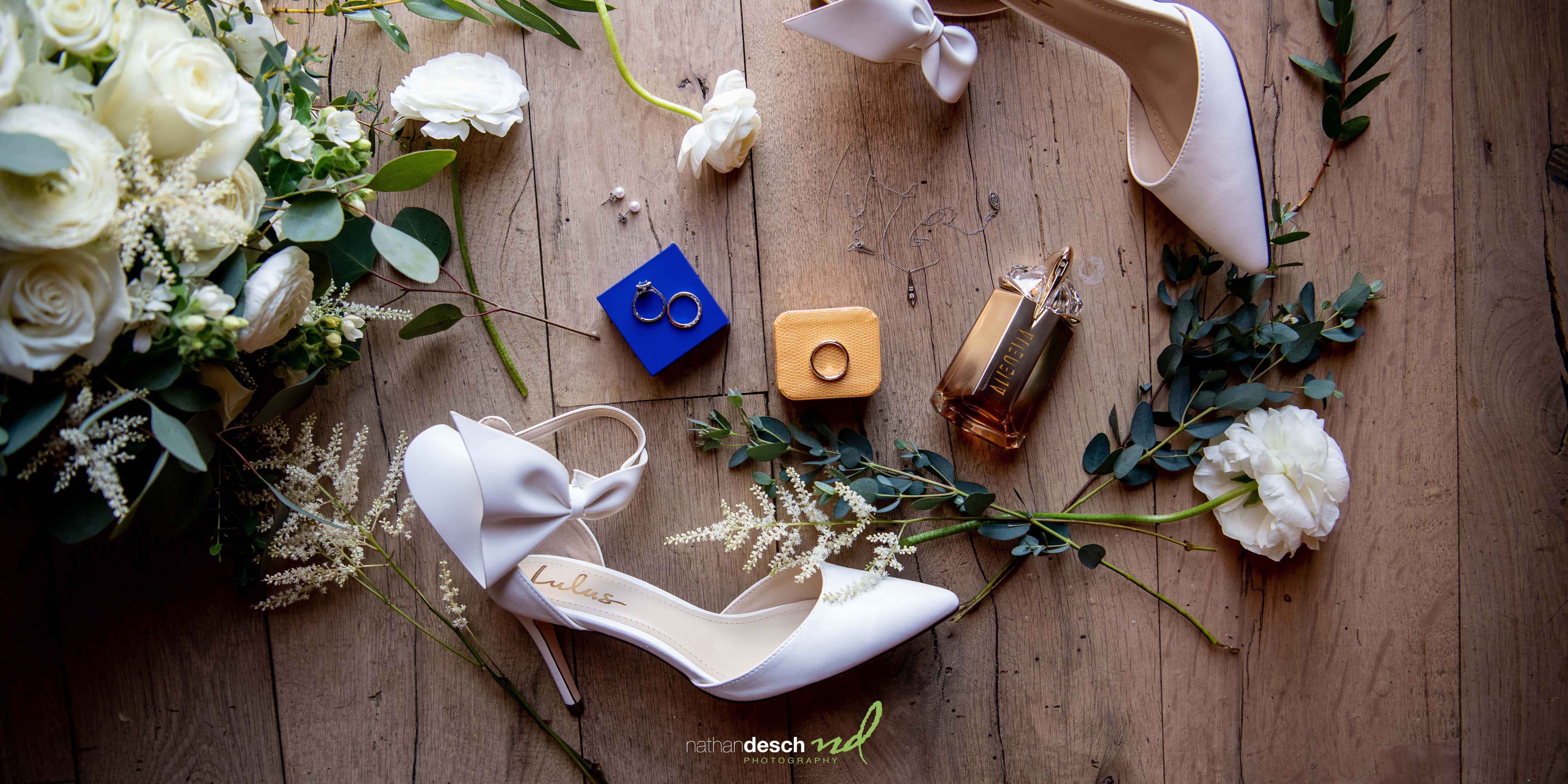 flat lay at wedding
