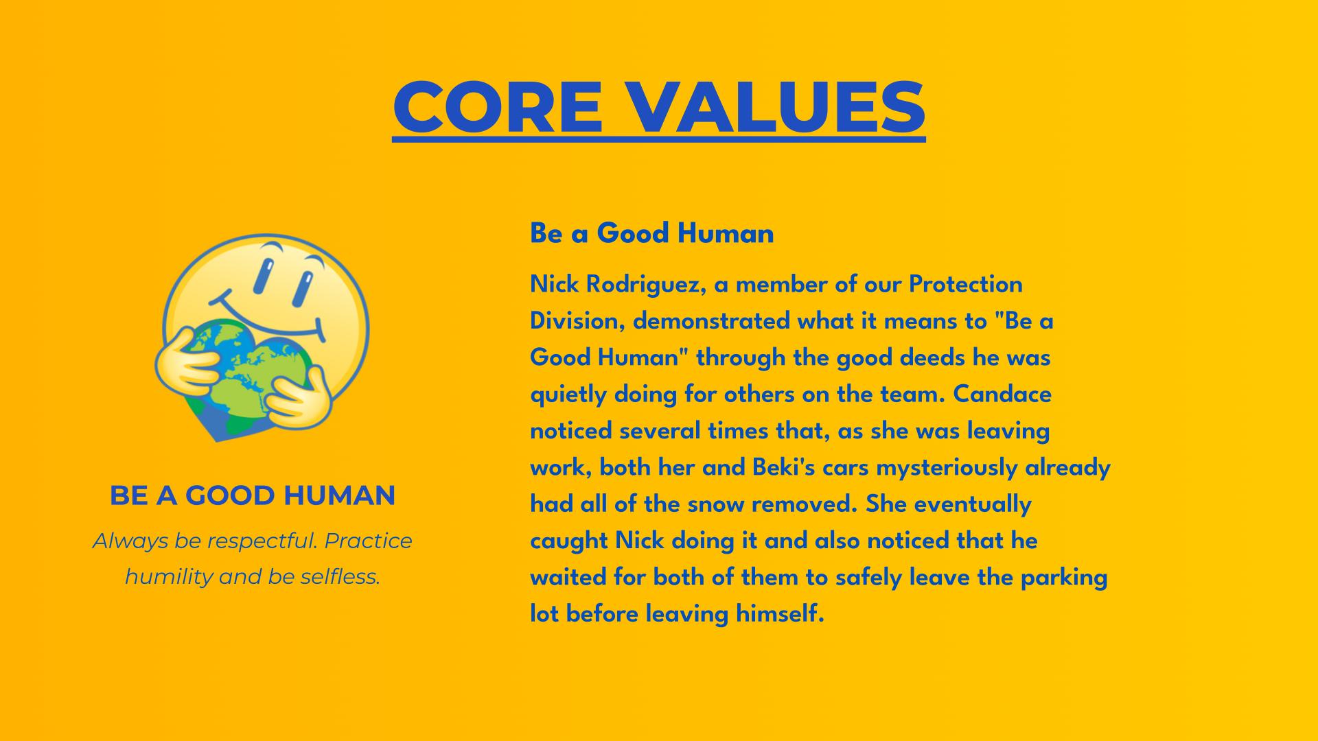 be a good human