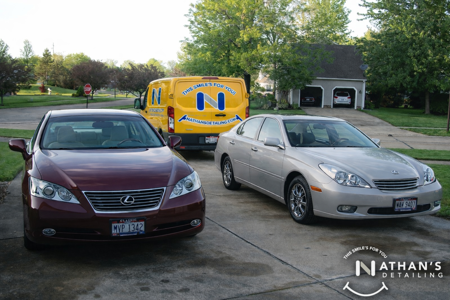 Two lexus sedans after detailing during mobile detailing in Fairlawn