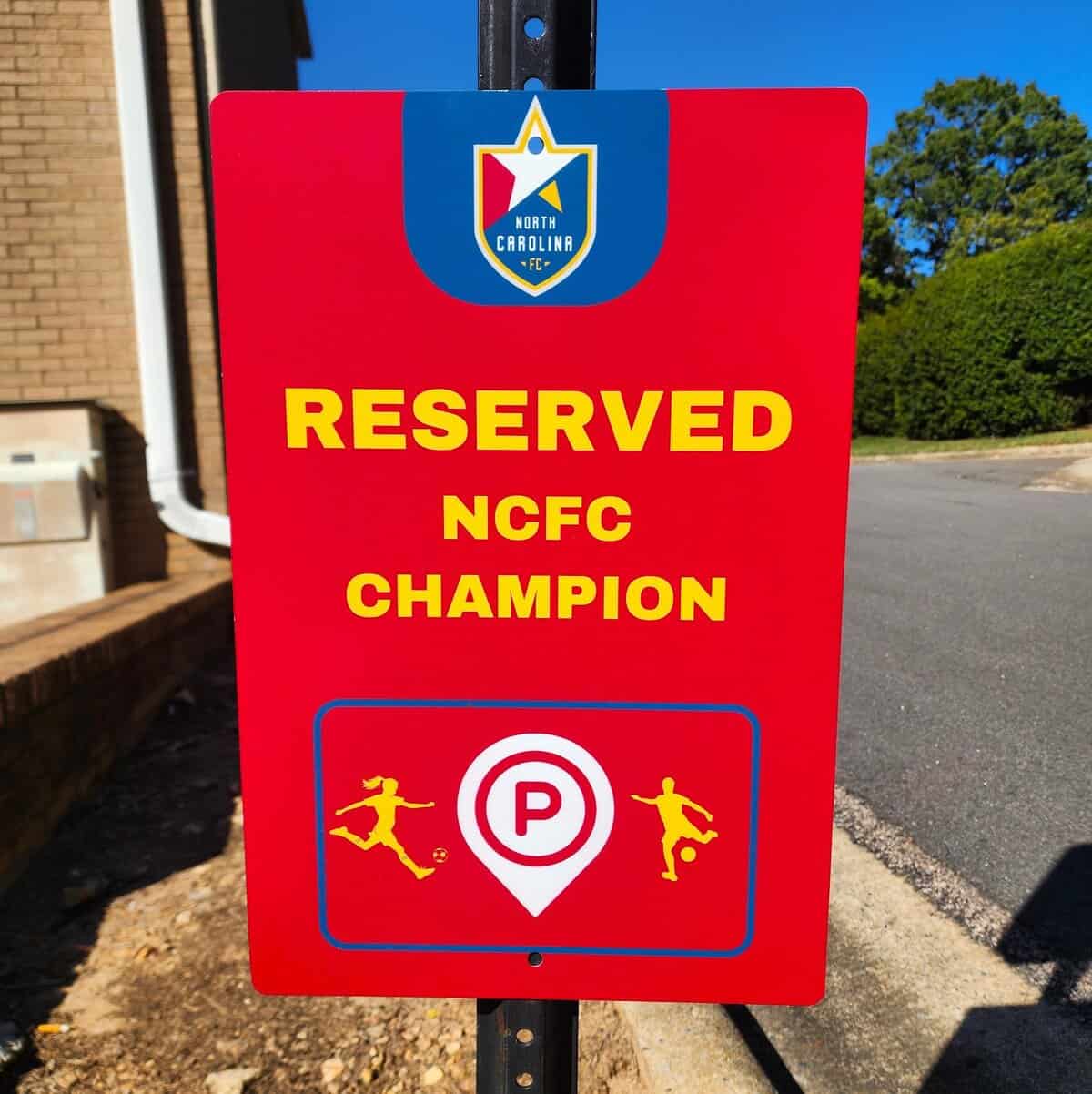 M8-NCFC Youth Champion Parking Sign