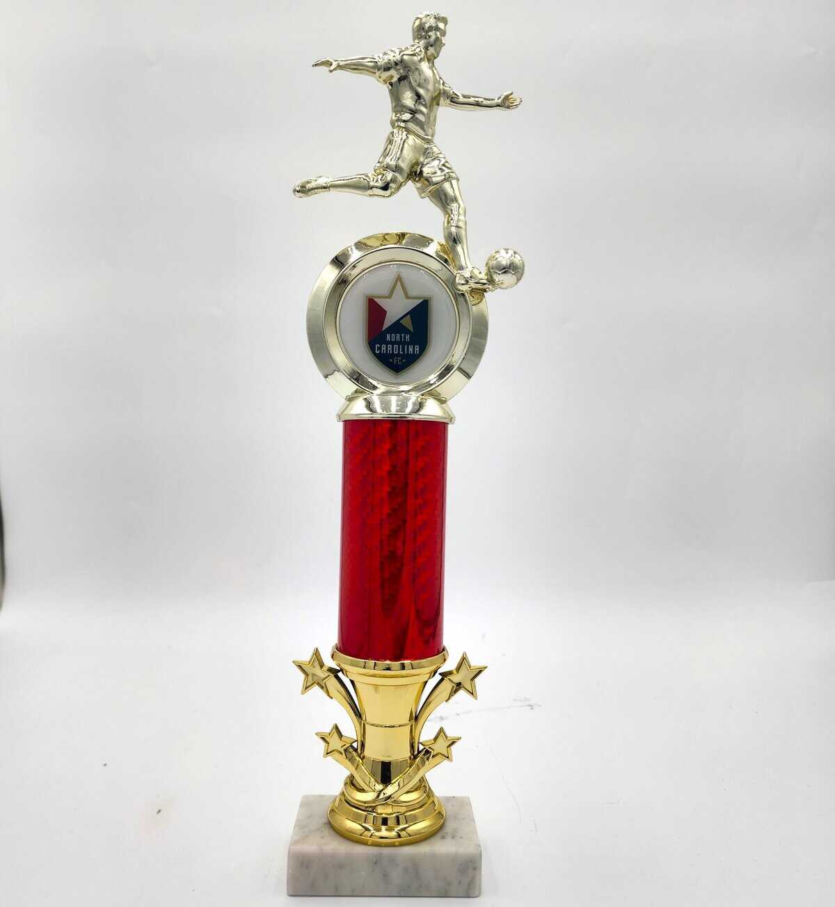 #3 - 13" Soccer Column Trophy
