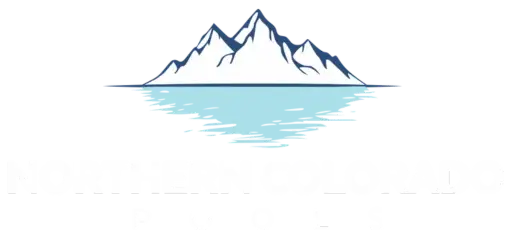 Northern Colorado Pools logo with a clean design that shows the brand is about water and relaxation.