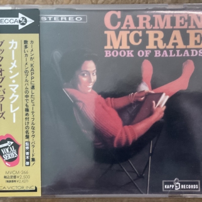 Carmen McRae ‎– Book Of Ballads