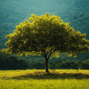A tree with vibrant branches illuminated by sunlight, symbolising Neuro’s seven interconnected platforms that support its resilient living system.