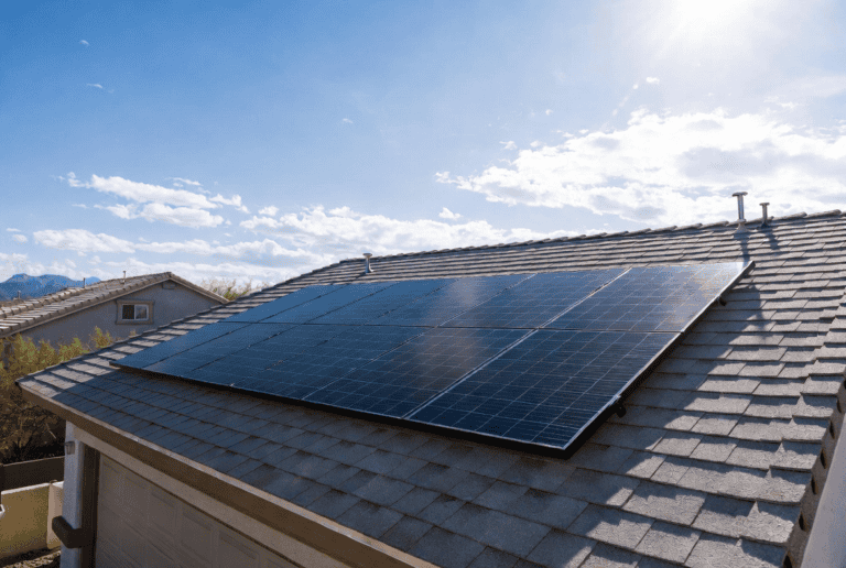 Budget Solar Panels on top of a North Las Vegas Roof