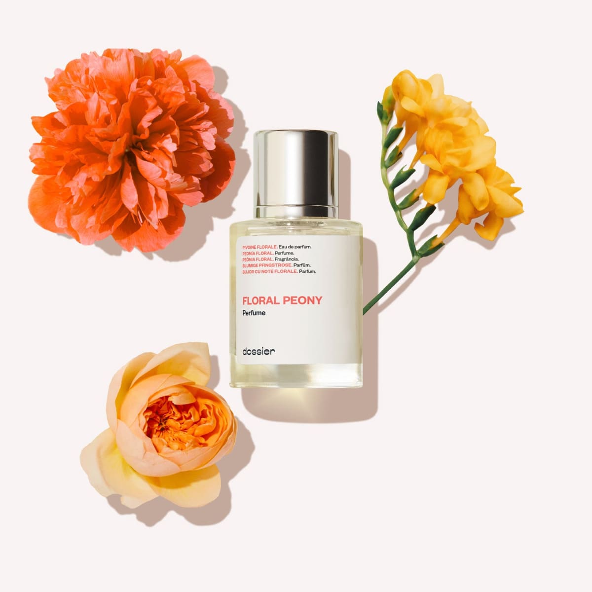 Dossier Floral Peony eau de parfum bottle and box, inspired by Chloe's Chloe