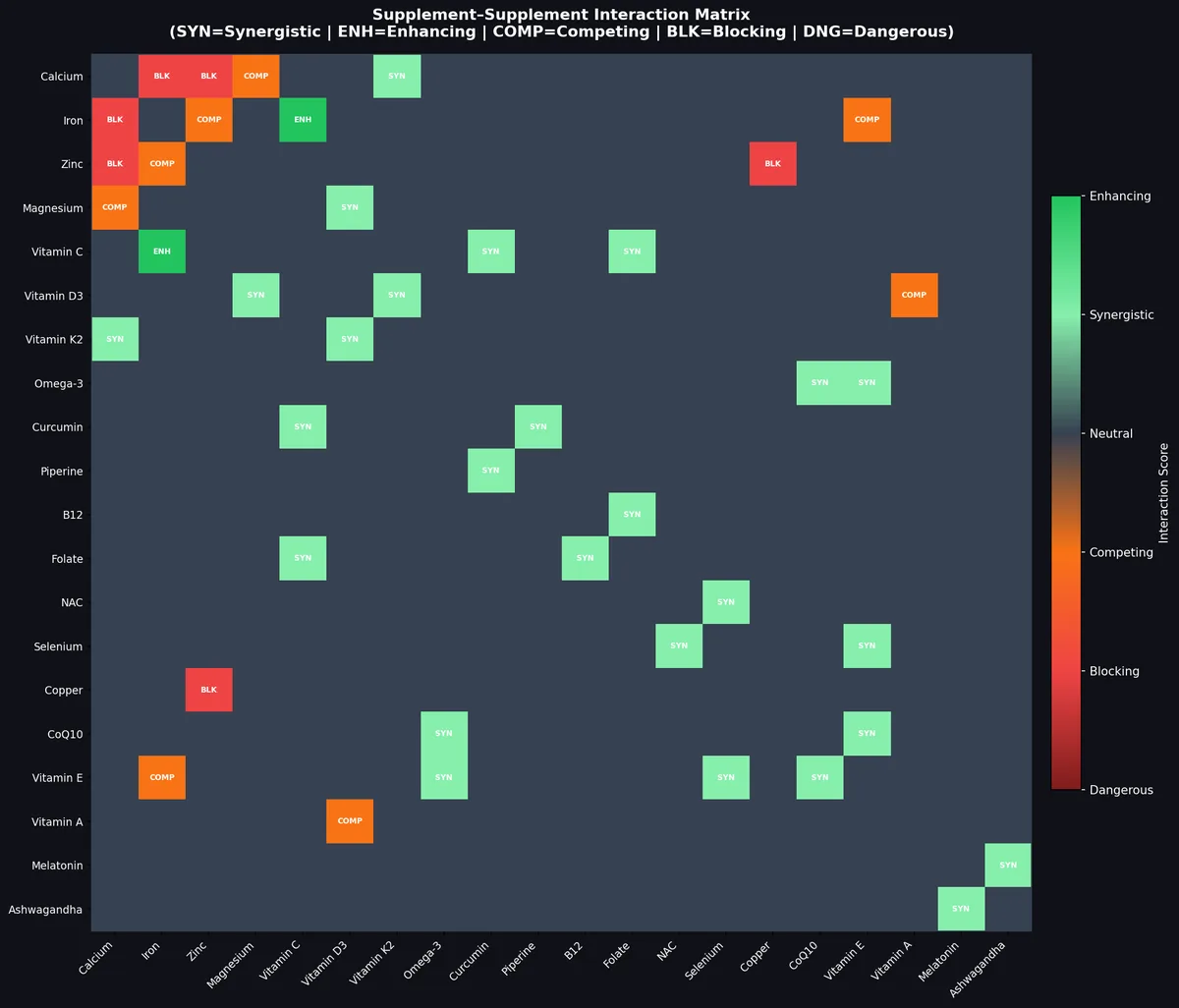 Supplement Interaction Database: What Combines Well