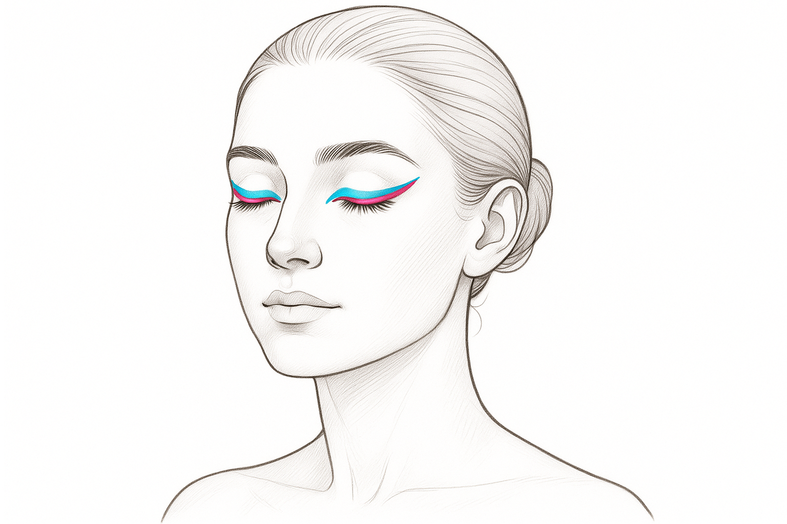 Festival Makeup With Neon Liner