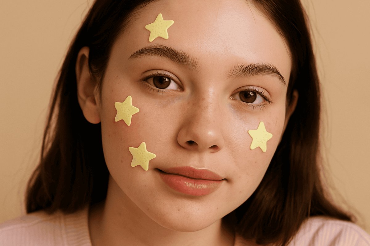 Ultra-thin invisible pimple patch sitting flat on skin under makeup with no visible edge