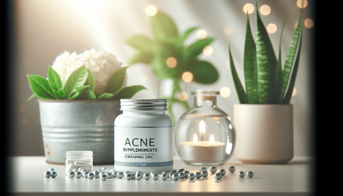 Zinc supplements and zinc-rich foods for acne management and skin health